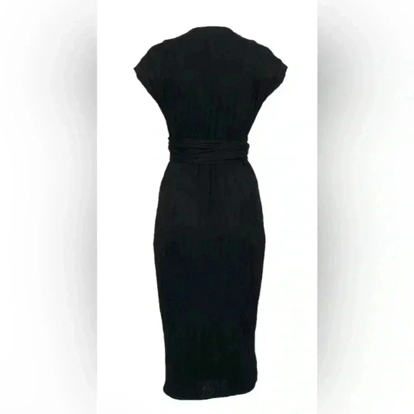 MM. Lafleur New York Devlin -Pleat Jersey Black Long Maxi Dress Size 4 NWT - Picture 2 of 14